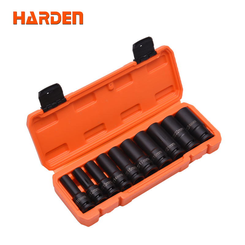 Harden 10Pcs 1/2" Deep Impact Socket Set 537020