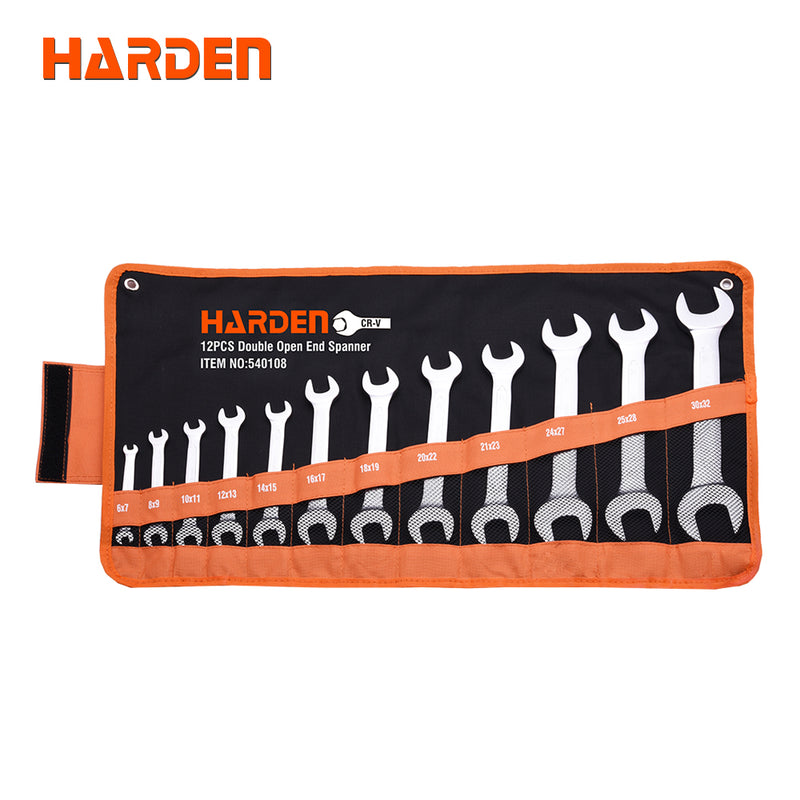 Harden Double Open-end SpannerSize6-32mm (12Pc)