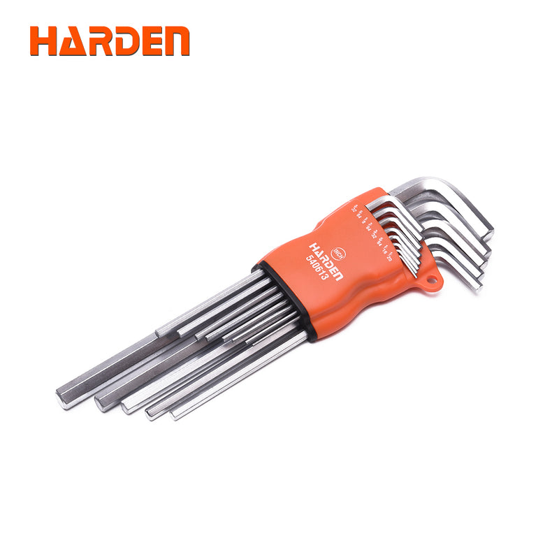 Harden 13Pcs Inch Long Hex Key Wrench 13pc