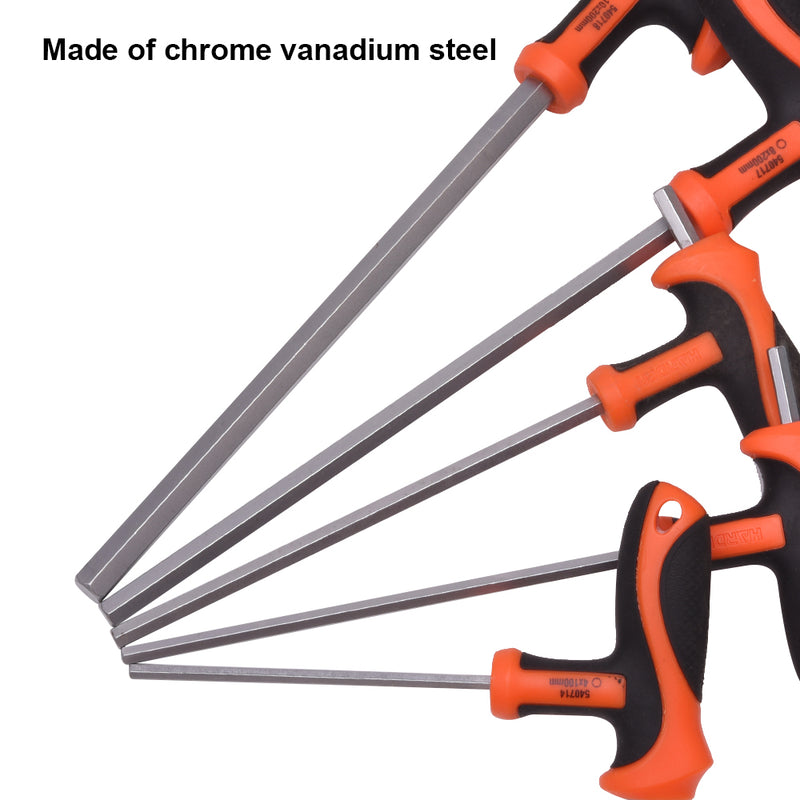 Harden Professional Hand Tool T-HANDLE Hand Tool Hex Key Wrench Set 4X100mm