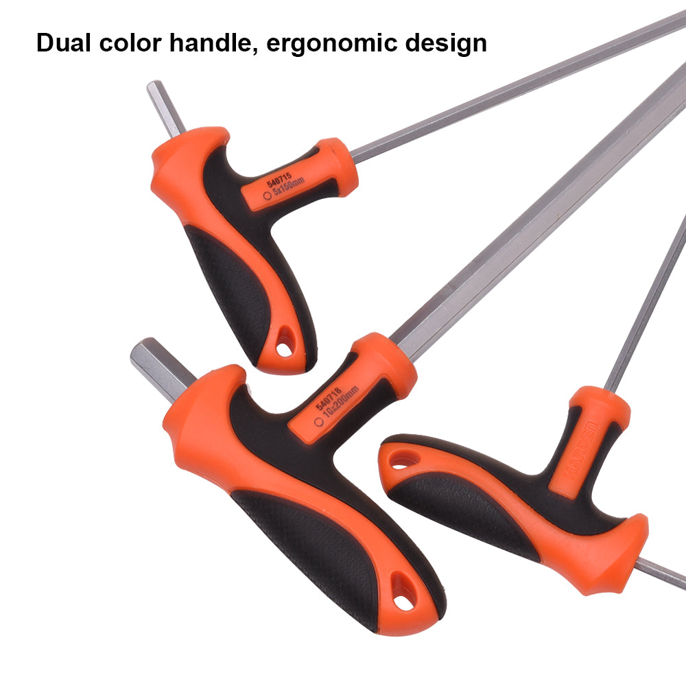 Harden Professional Hand Tool T-HANDLE Hand Tool Hex Key Wrench Set 5X150mm