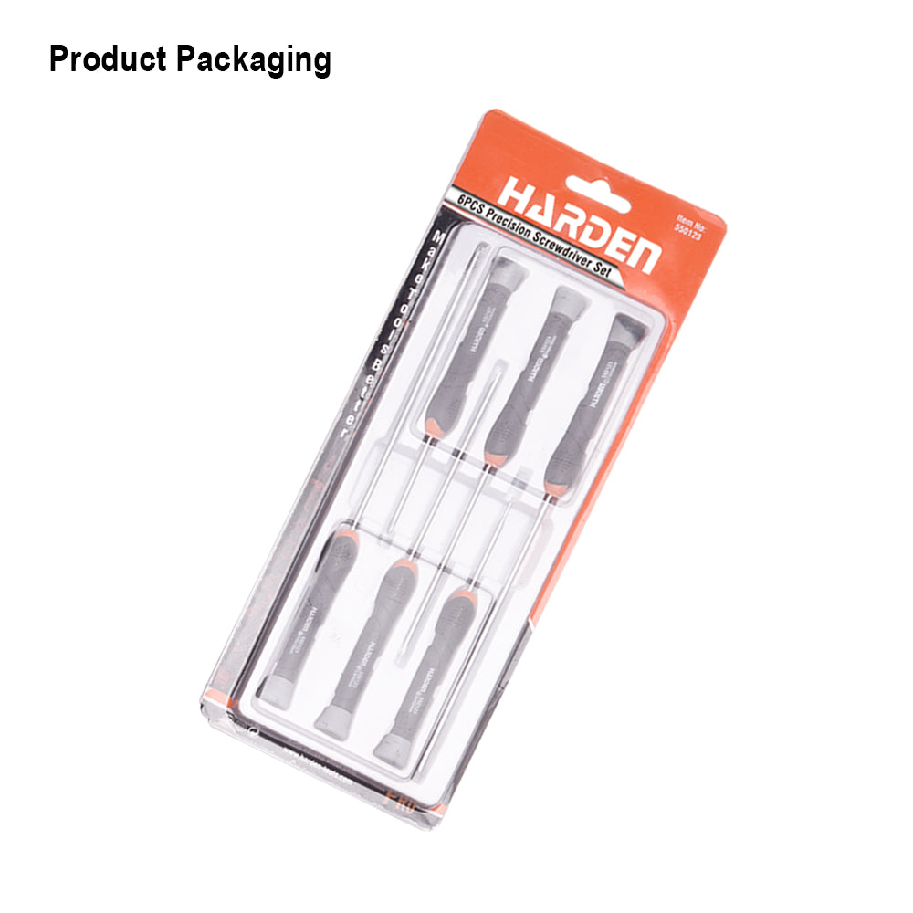 Harden 6Pcs CRV Precision Screwdriver Set 550123