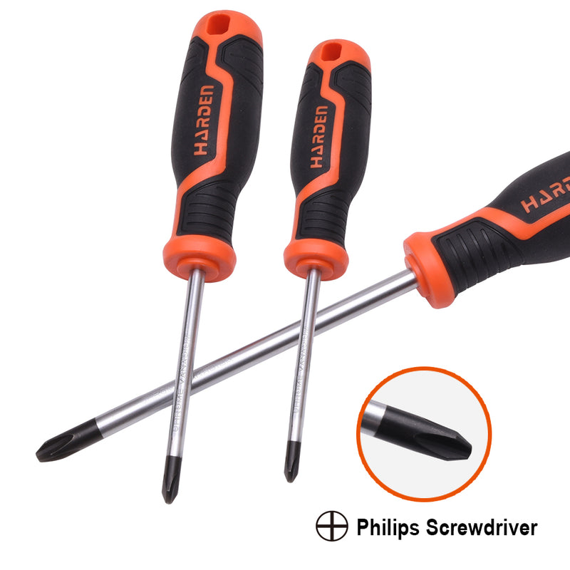 Harden Philips Screwdriver with Soft Handle
 PH1 x 100mm