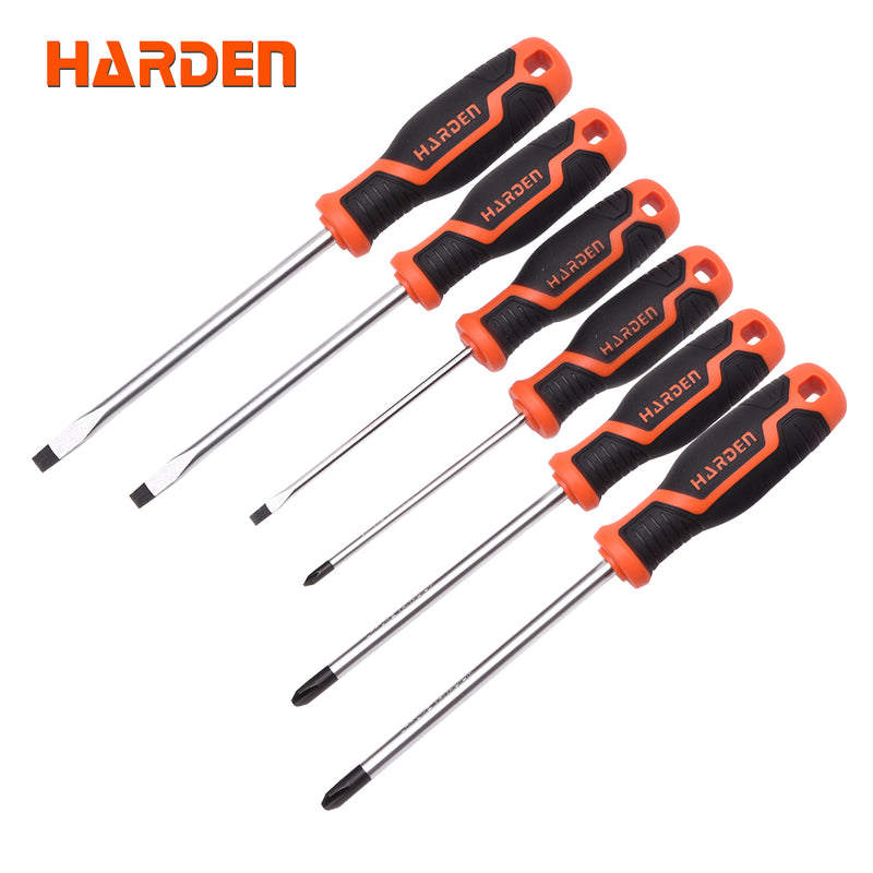 Harden 6Pc Screwdriver Set *3x75, 5x100mm, 6x150mm