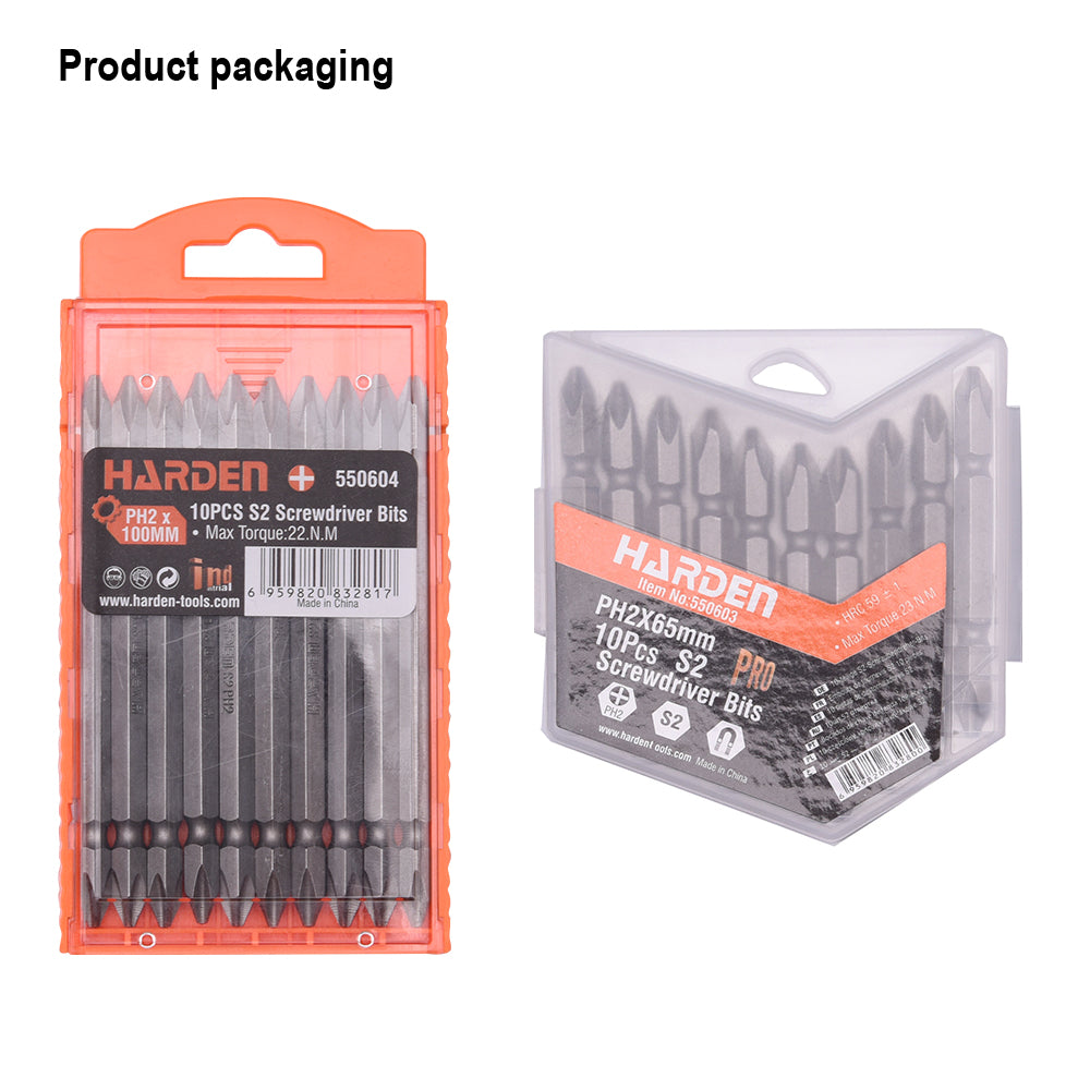 Harden 10PCS S2 Screwdriver Bit