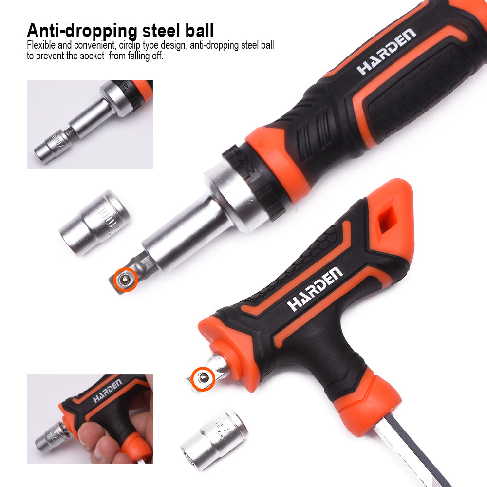 Harden 28Pcs Ratchet Screwdriver & Bits set 551028