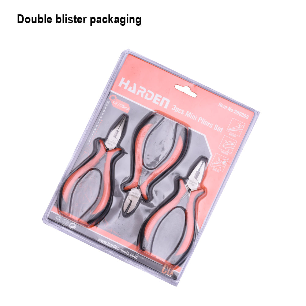 Harden 3Pcs Mini Pliers Set 4.5"