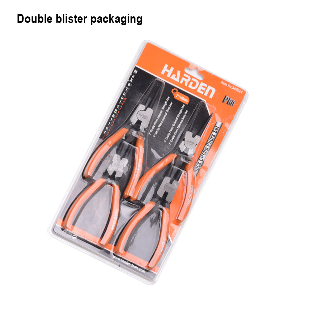 Harden 4 pcs Circlip Pliers Set 7"