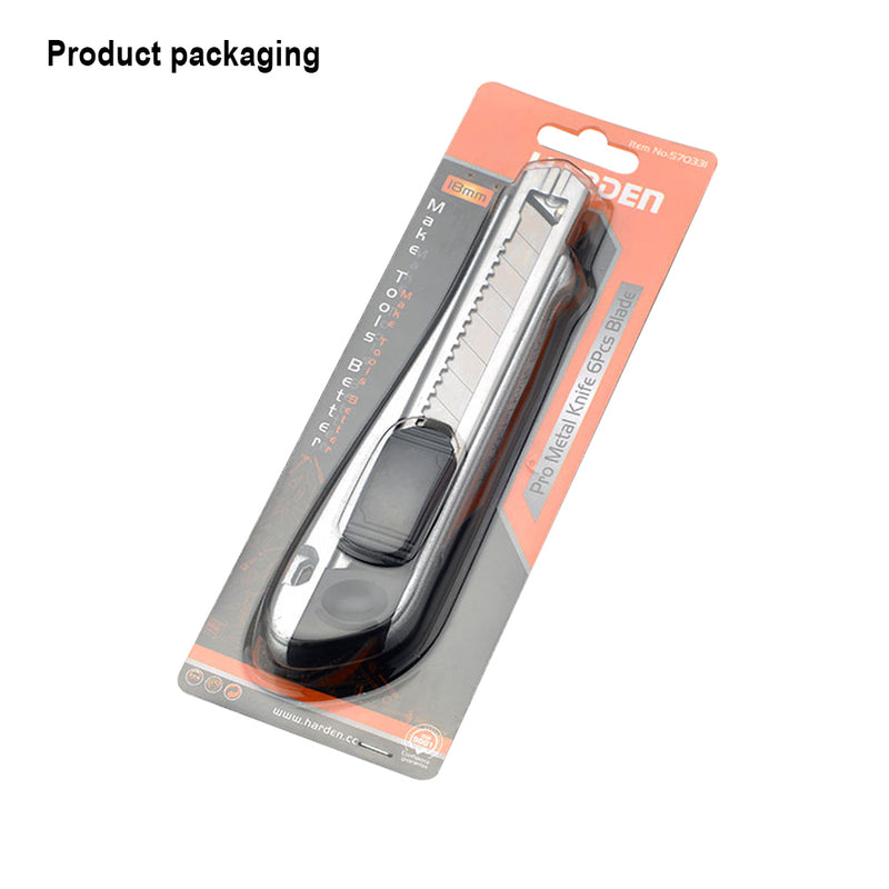 Harden Pro Metal Knife with 6Pcs Blade 18mm