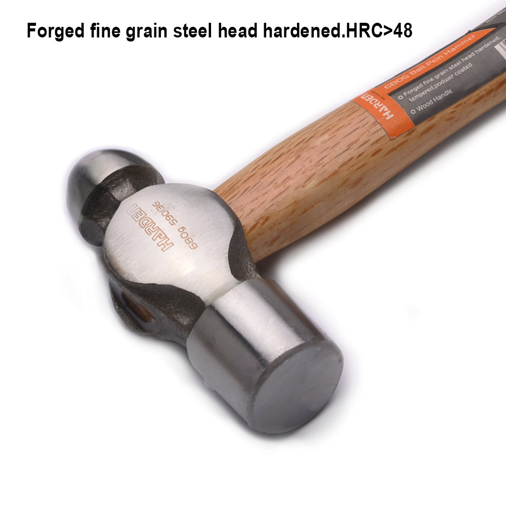 Harden Ball Pein Hammer with Oak Wood 0.68kg