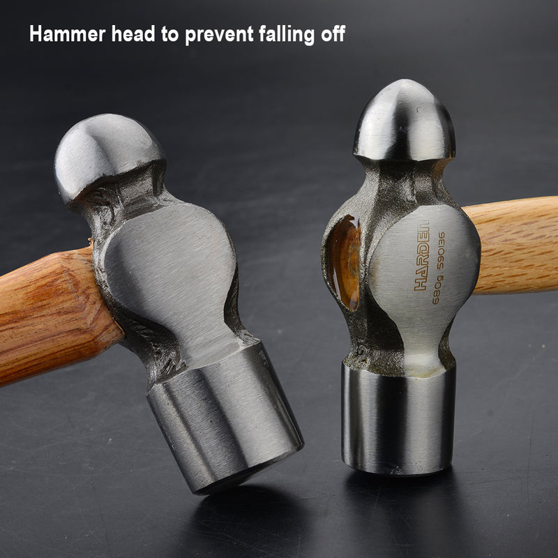 Harden Ball Pein Hammer with Oak Wood 0.91kg