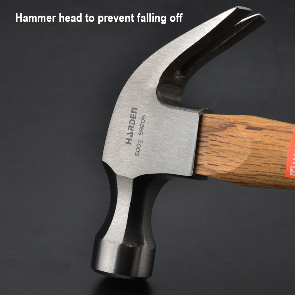 Harden Claw Hammer with Oak Wood 0.50kg/16oz
