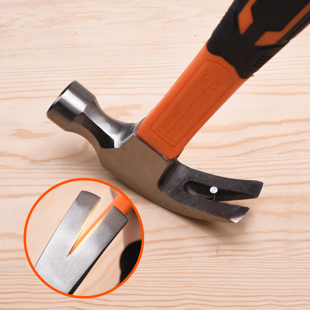 Harden Claw Hammer with Fiberglass Handle 0.50kg/16oz
