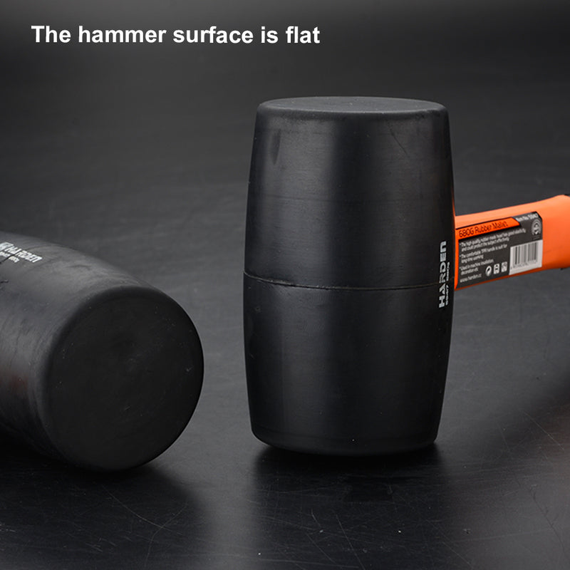 Harden Rubber Mallet with  Firbregalss Handle 700g