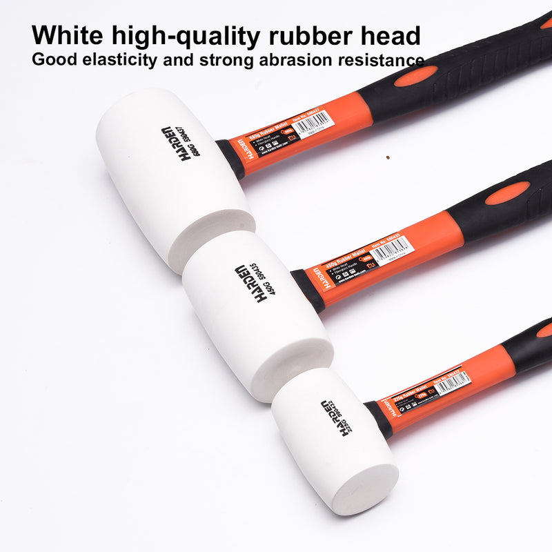 Harden White Rubber Mallet with  Firbregalss Handle 225g 590432