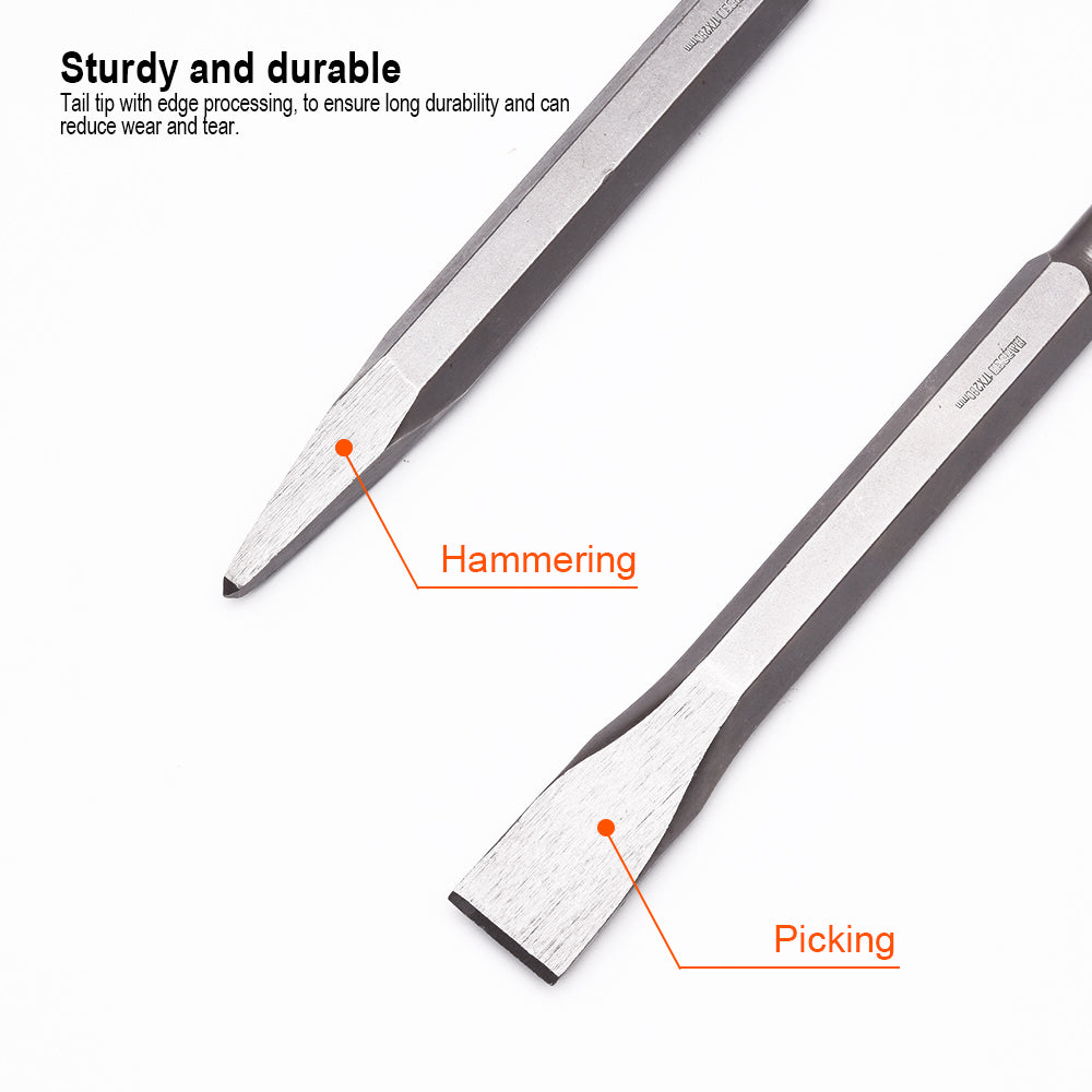 Fat Chisel Harden 17X280X25mm Hex Flat Chisel 17 x 280mm