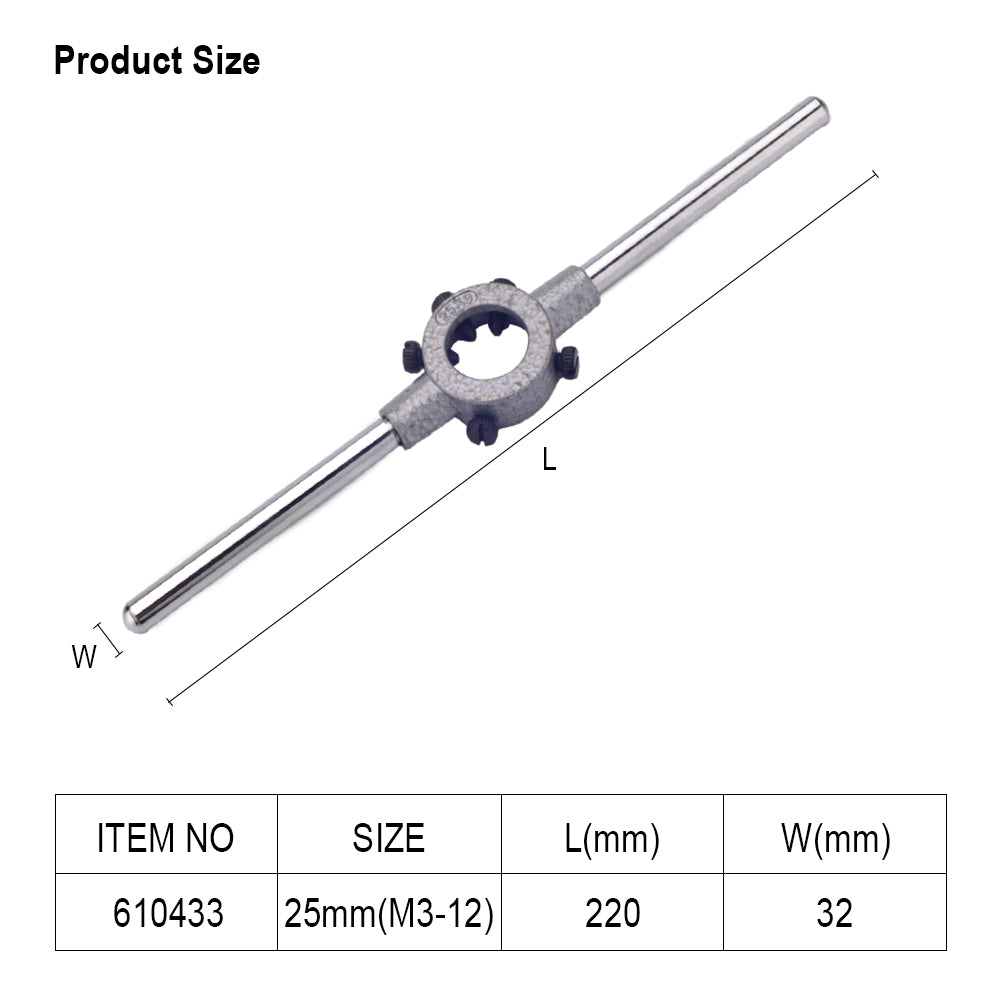 Harden Die Holder Size 25mm (M3-12)