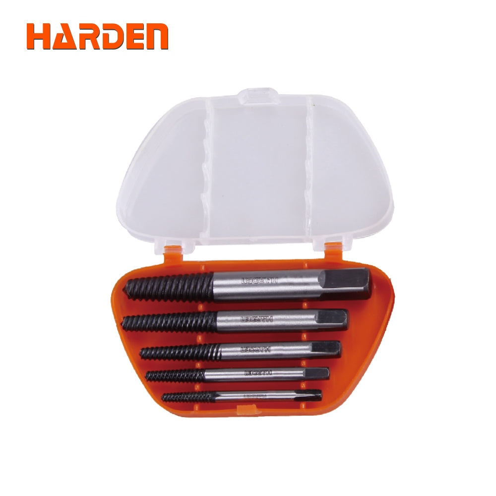 Harden Coarse Thread Screw Extractor Set 5Pcs