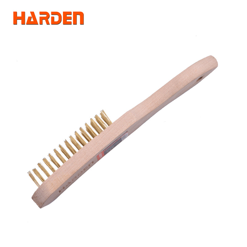 Harden Steel Brush with wood handle 5row