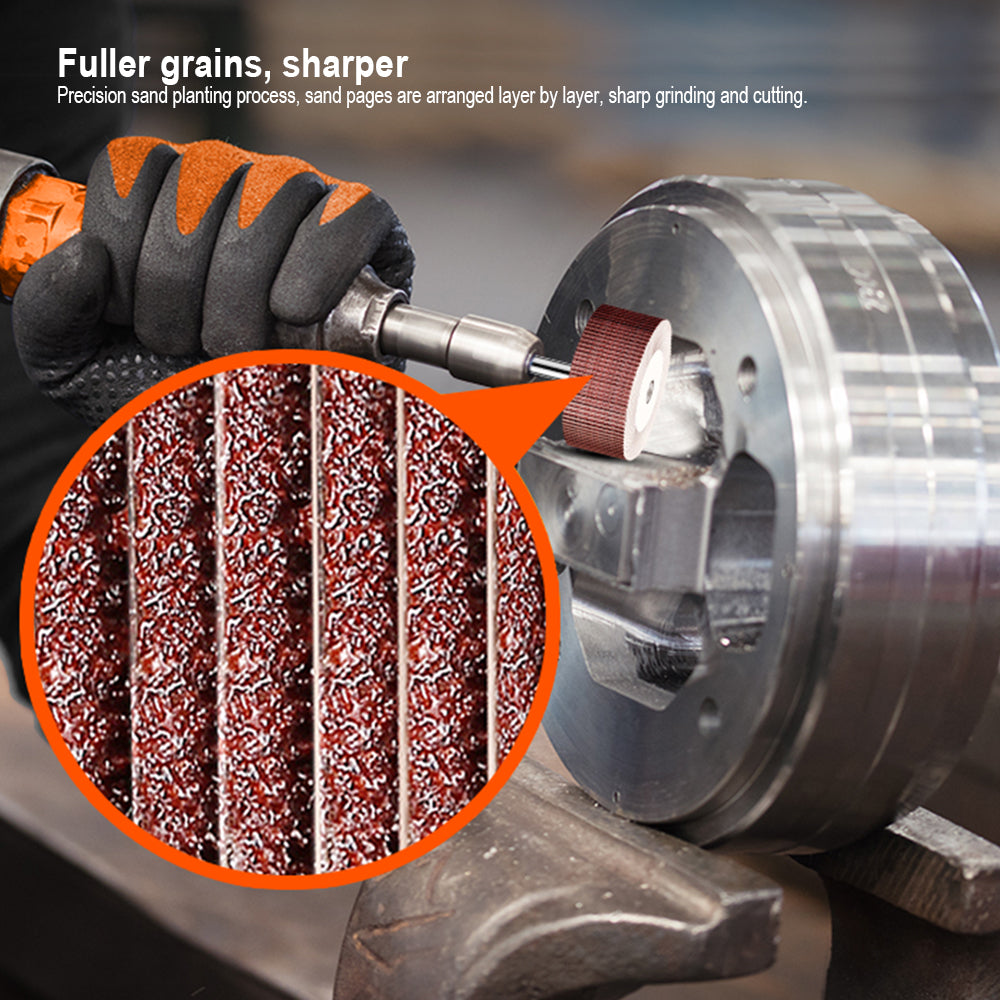 Harden ￠25X25X6.3mmX120# Flap wheel with shaft 611705