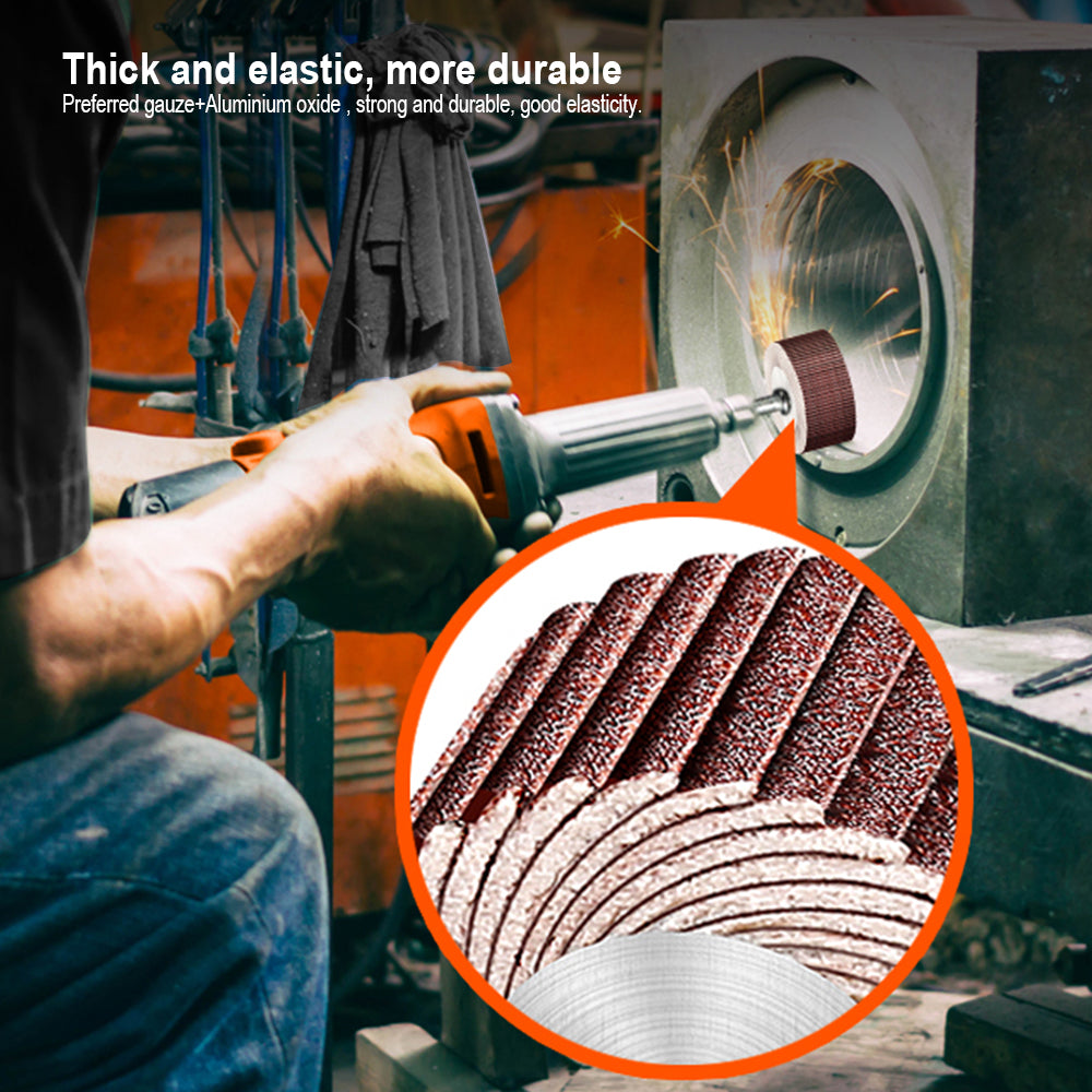 Harden ￠25X25X6.3mmX120# Flap wheel with shaft 611705
