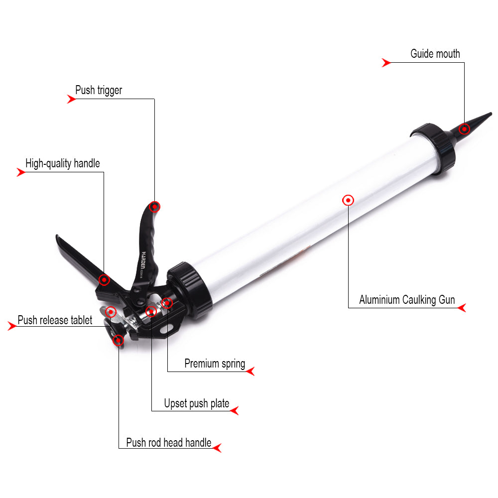 Harden Aluminium Caulking Gun Size 15"
