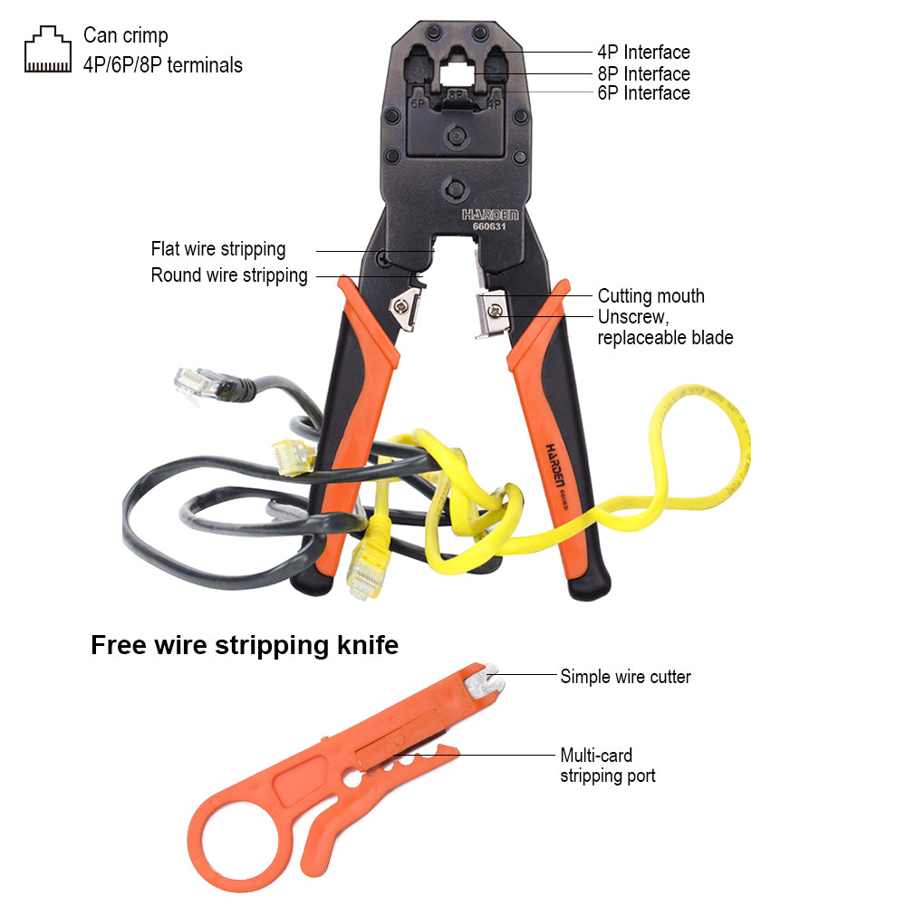 Harden Modular Plug Crimping Tools 190mm
