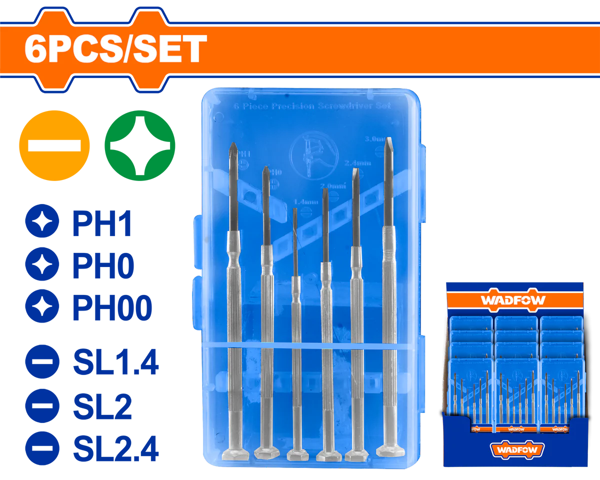Wadfow 6Pcs precision screwdriver set WSS2B26