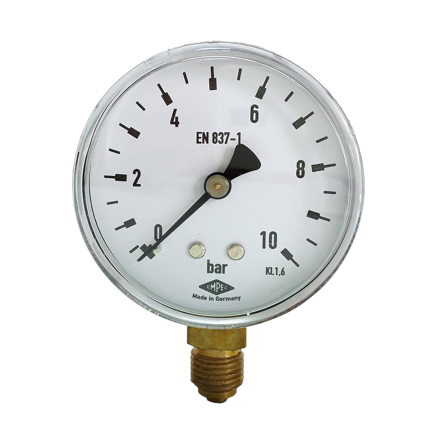 EMPEO Pressure Gauge - 2.5 Inch Dial, 1/4 BSP, SS Body Brass Connection