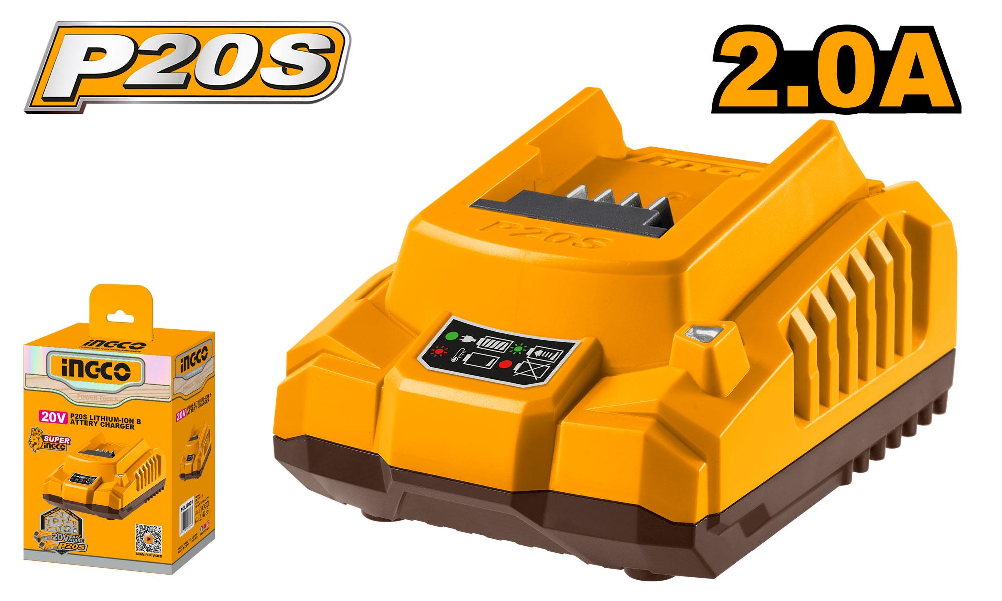 Ingco P20S battery charger 20V FCLI2001