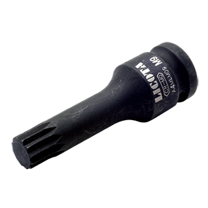 LICOTA MADE IN TAIWAN M12, 1/2" DR. 78mmL SPLINE IMPACT DRIVER BLACK, CR-MO