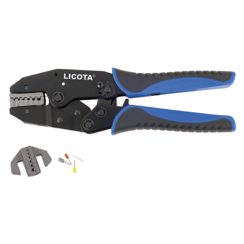 LICOTA MADE IN TAIWAN HEAVY-DUTY RATCHET CRIMPING TOOL FOR CORE-END TERMINAL