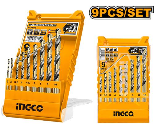 Ingco 9 Pcs HSS twist drill bits set  AKD1095
