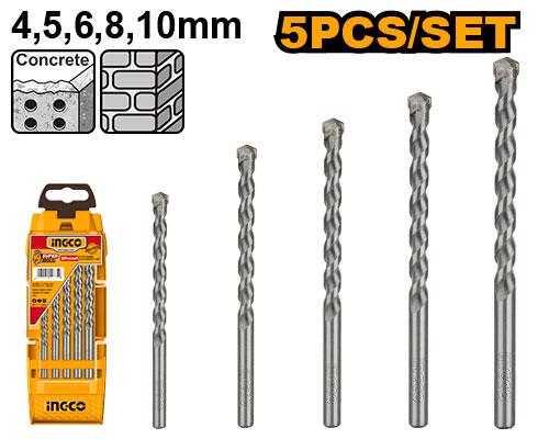 Ingco 5 Pcs masonry drill bit set  AKD3051