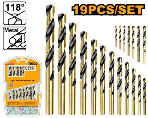Ingco 19Pcs HSS twist drill bits set  AKDB9190