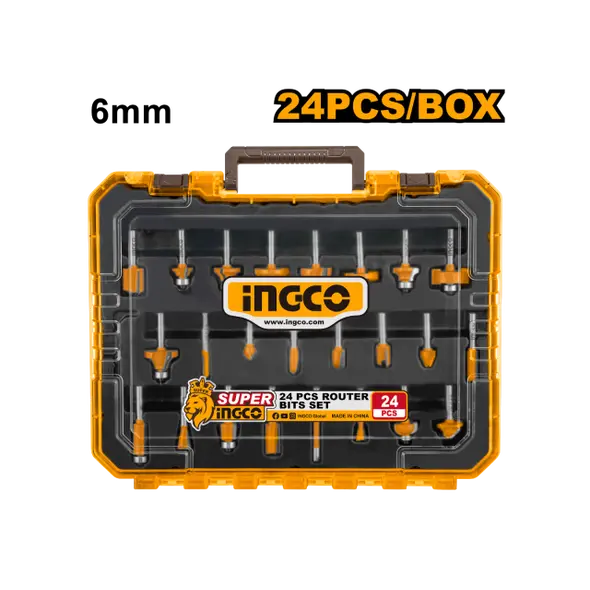 Ingco 24 Pcs Router bits set  AKRT24082