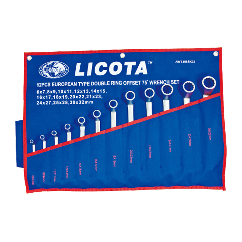 LICOTA MADE IN TAIWAN 12PCS EUROPEAN TYPE DOUBLE RING OFFSET
