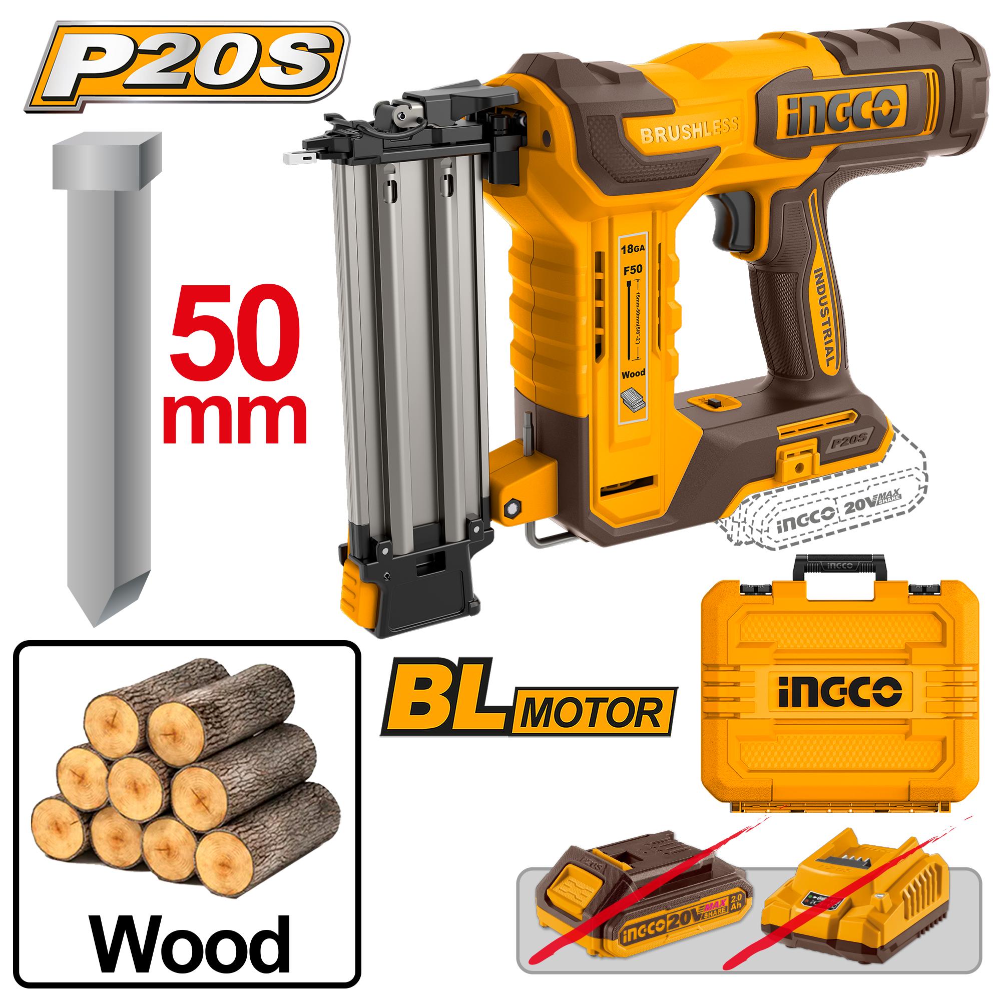 Ingco Cordless brad nailer 20V CBNLI5005