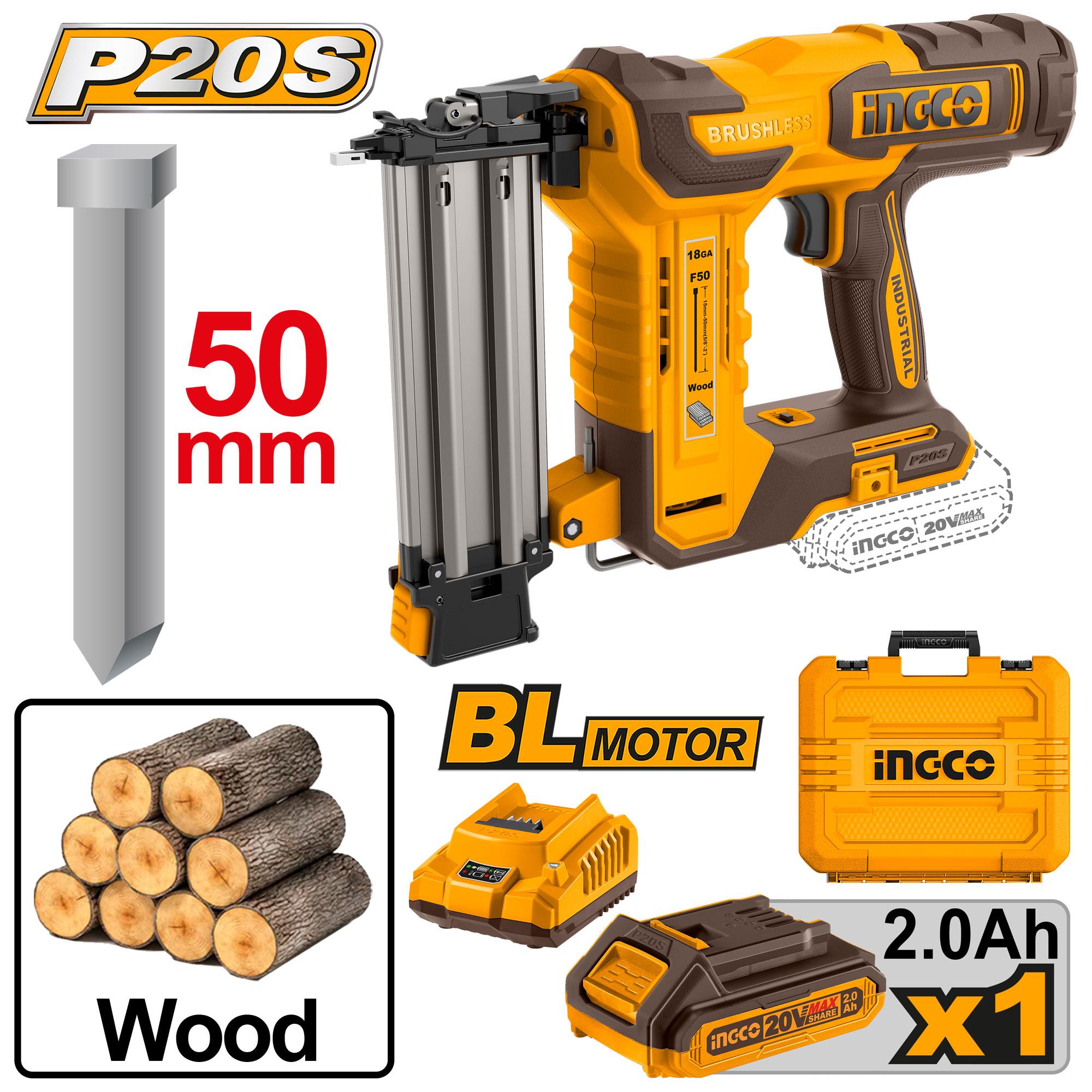 Ingco Cordless brad nailer 20V CBNLI5008