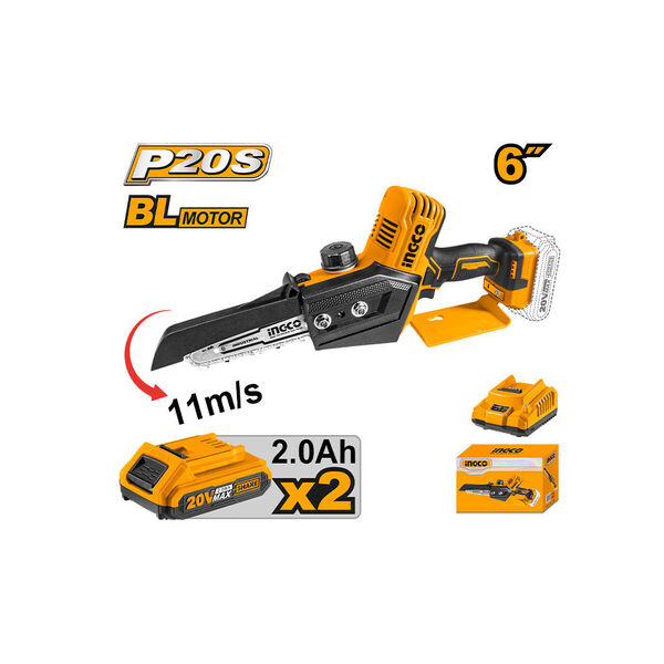 Ingco Cordless mini chain saw 20V CGSLI20686