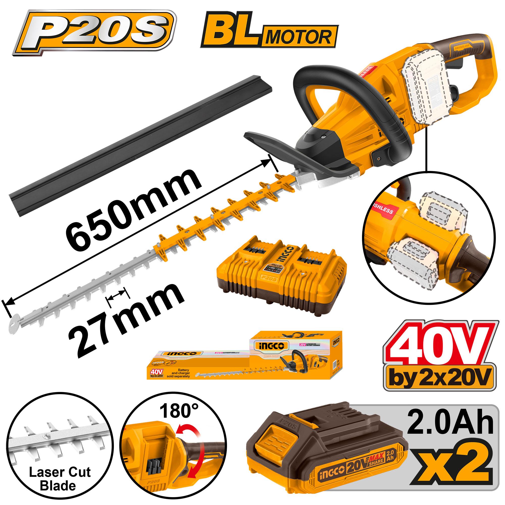 Ingco Cordless hedge trimmer 20V CHTLI400282