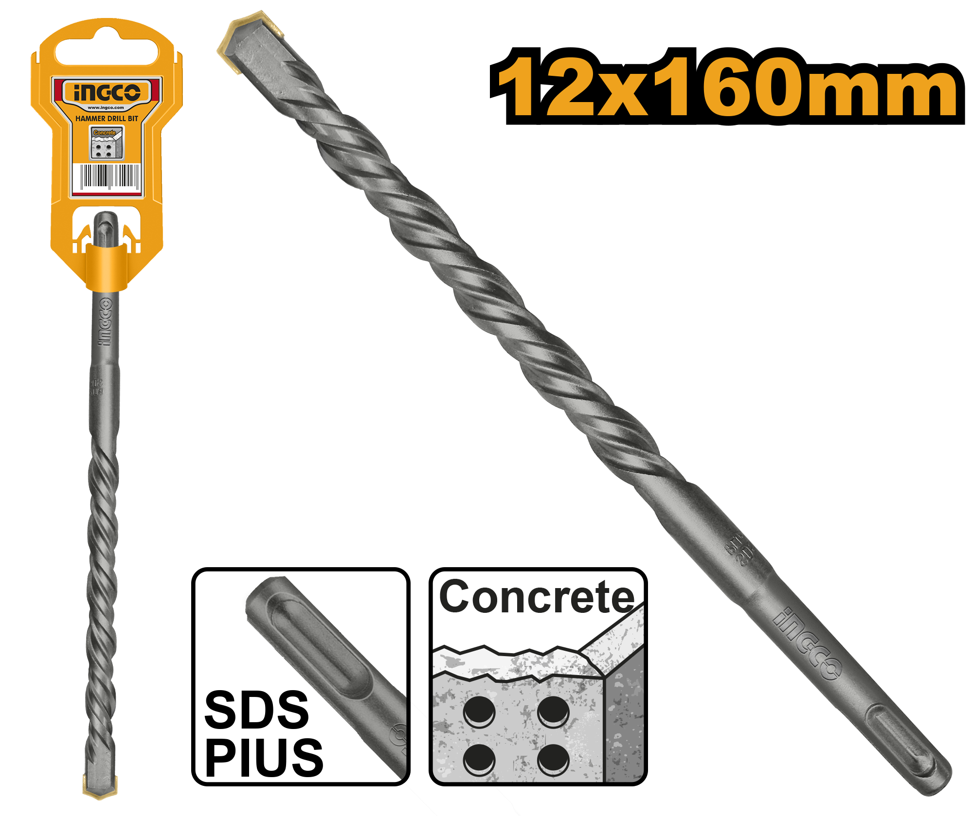 Ingco SDS plus hammer drill 12*160mm DBH1211201