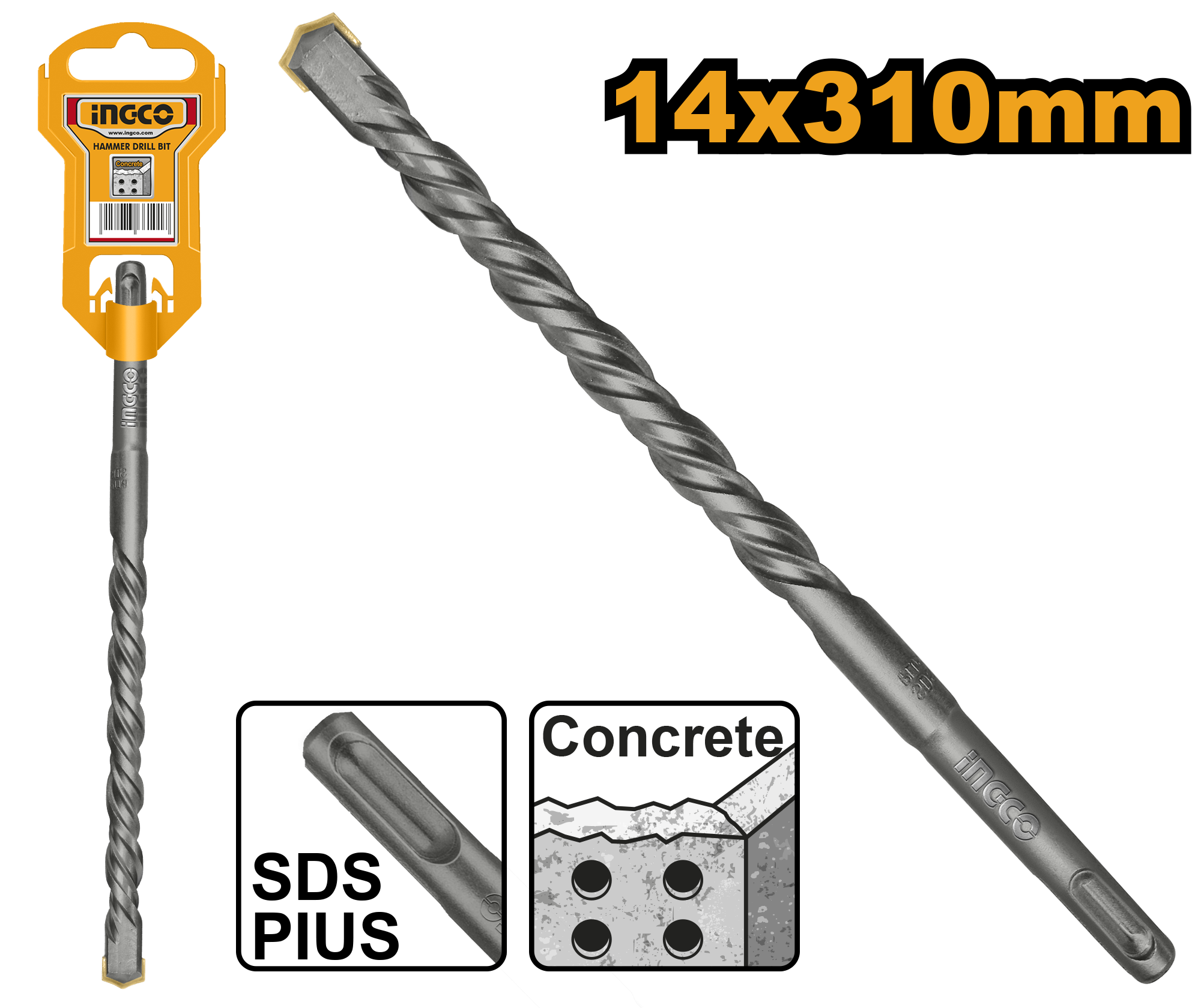 Ingco SDS plus hammer drill 14*310mm DBH1211404