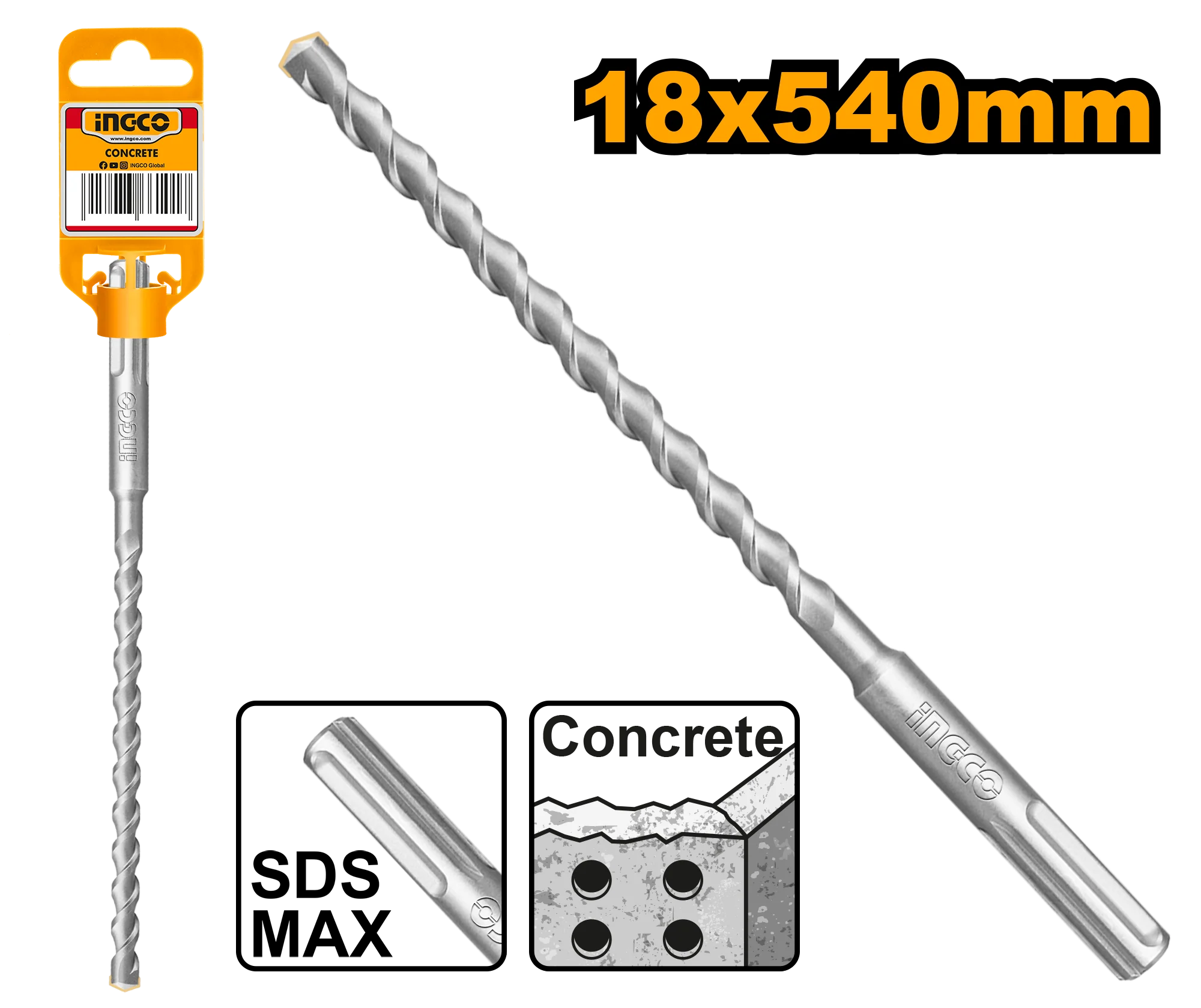 Ingco SDS max hammer drill 18*540mm DBH1241805