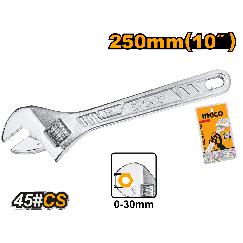 Ingco Adjustable wrench 250mm HADW131102