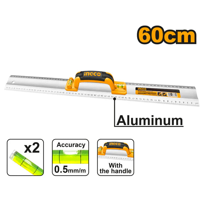 Ingco Aluminum Ruler 60cm HAR01060