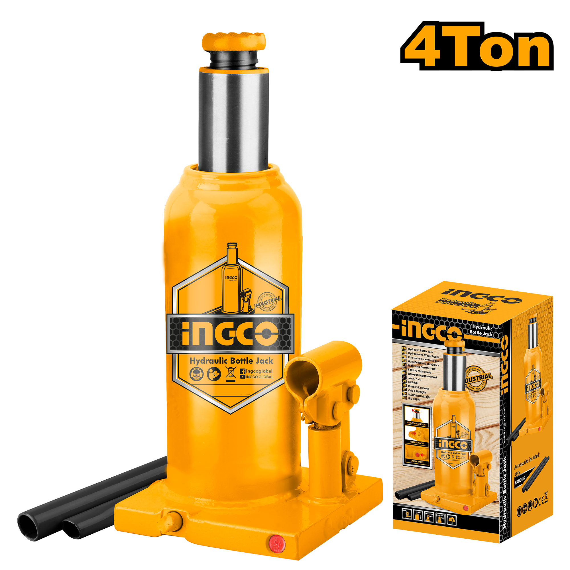 Ingco Hydraulic bottle jack 2ton HBJ202