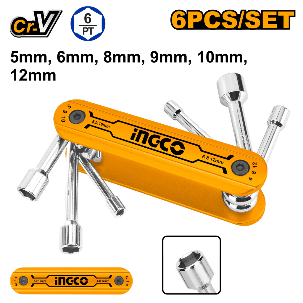 Ingco 6 Pcs folding nut driver set  HFND0601