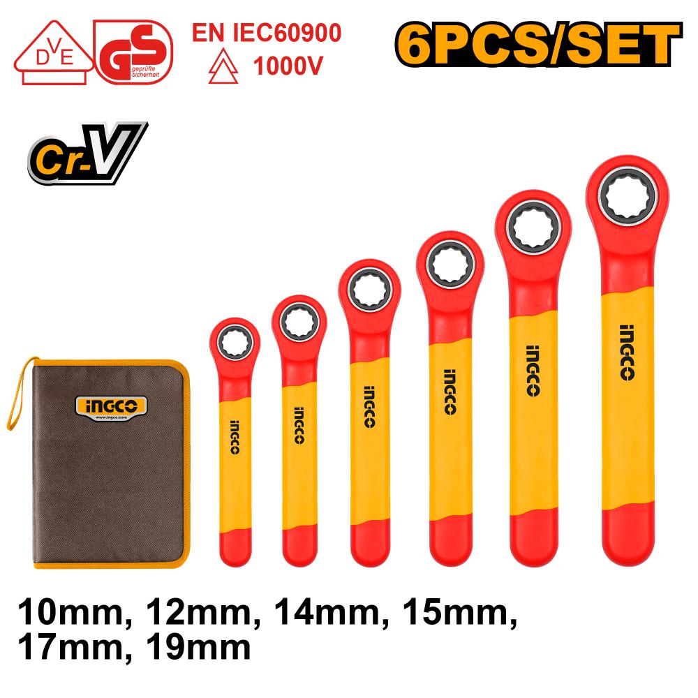 Ingco 6 Pcs insulated ratchet wrench set  HKISPA0603
