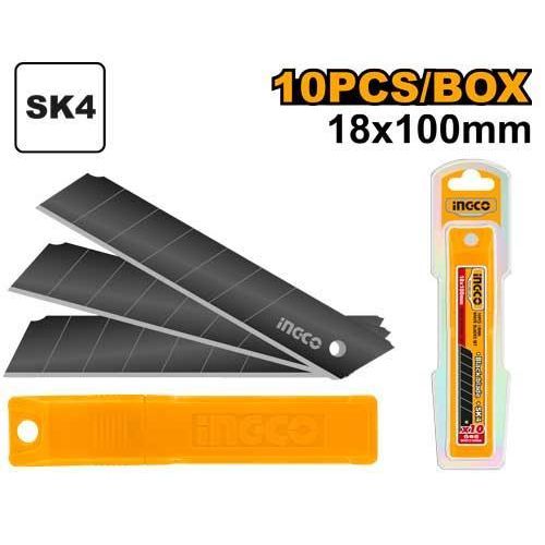 Ingco 10 Pcs 18mm knife blades set  HKNCB181